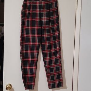 Red plaid pants